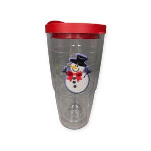 Tervis Confetti Snowman 24 oz Tumbler with Red Lid